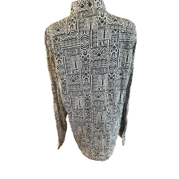 Kenny Flowers Hawaiian Shirt Rayon Limited Edition Palm Batik Blue Men's XL 2019 - Picture 4 of 12